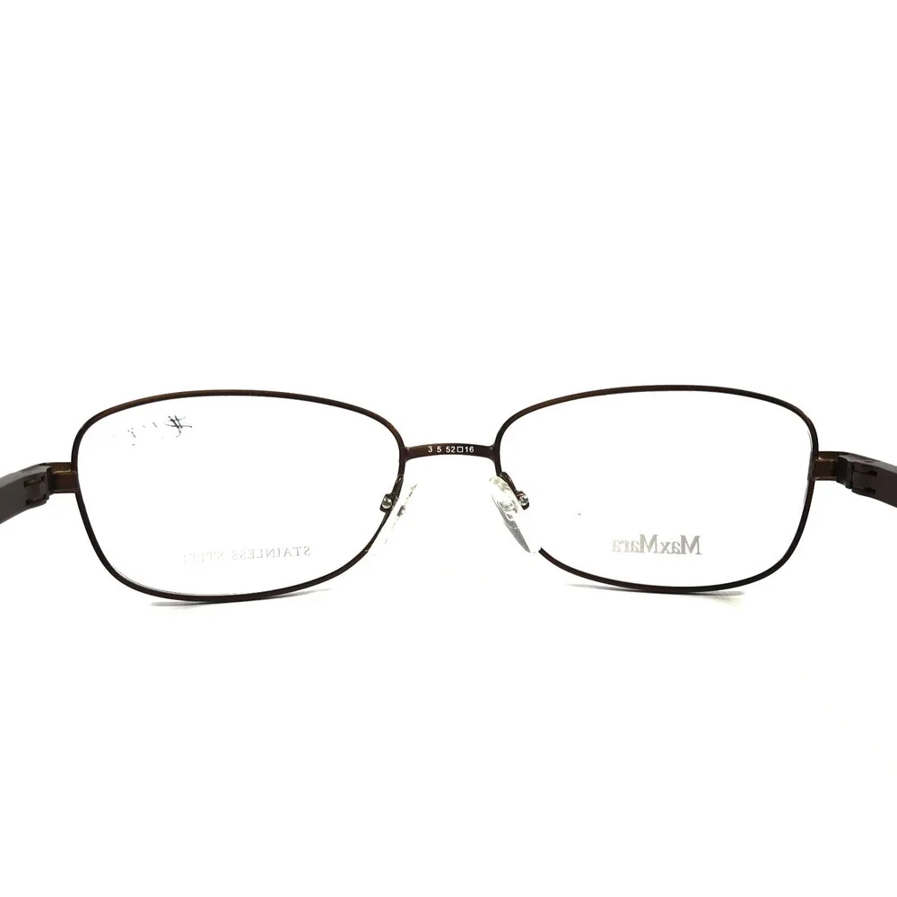 MaxMara Eyeglasses Frames MM1186 OVL Dark Brown Oval Wire Rim 52-16-135